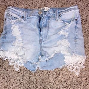 Denim shorts